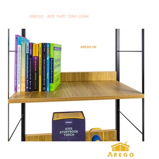KỆ SÁCH GỖ 4 TẦNG KIỂU HÀN