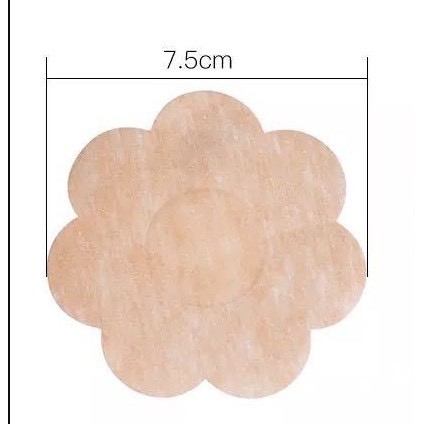 [Set 10 Cái] Miếng Dán Ngực Dùng 1 Lần, Miếng Dán Nhũ Hoa Bằng Vải mềm mại màu da giống thật không lộ