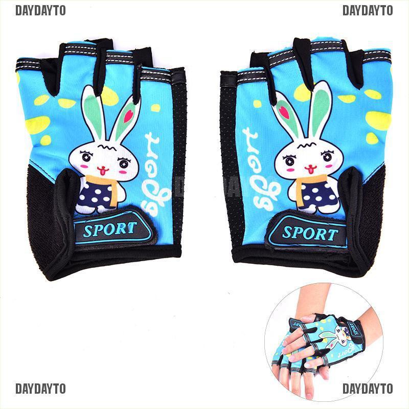 Găng Tay Thể Thao Hở Ngón Chống Trượt Cho Trẻ Em