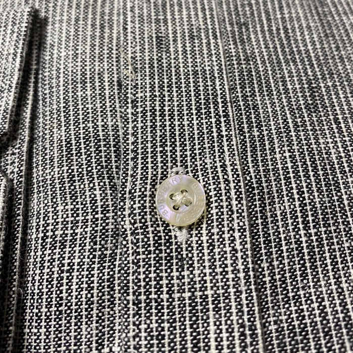 Áo sơ mi tay dài Không Túi Trẻ Trung BURBERRY NÚT XÀ CỪ VẢI SỌC HIẾM 2 MÀU siêu sang hàng xuất xịn Cao Cấp