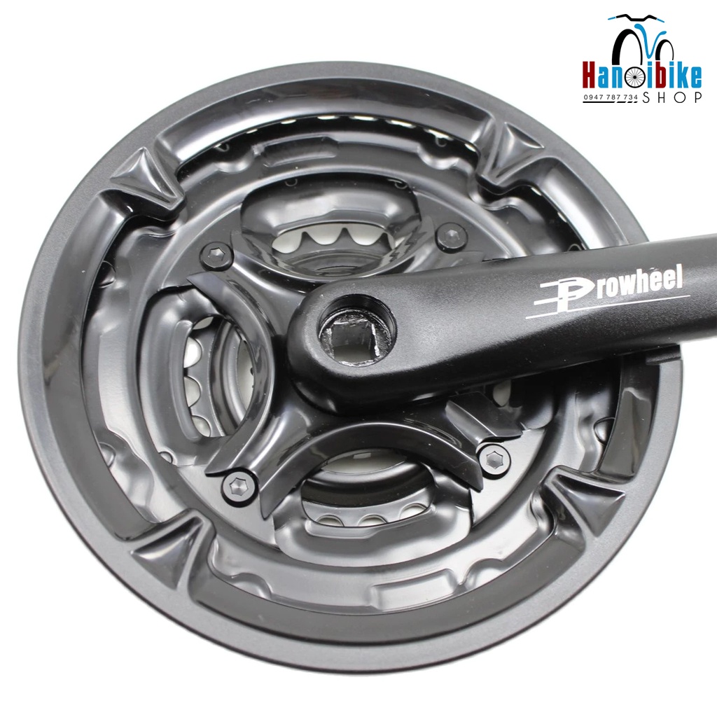 Đùi đĩa xe đạp Prowheel 24-34-42T 3 tầng 8/9 speed