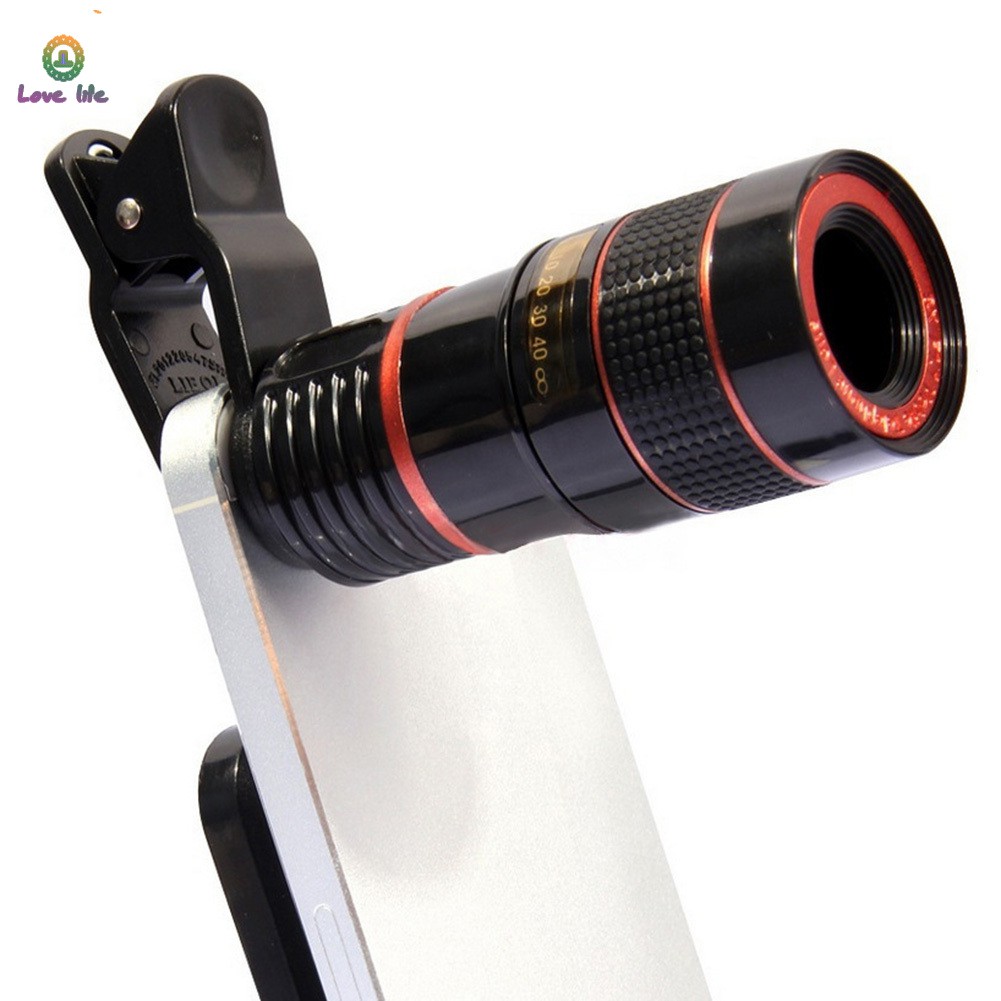 Ống kính thiên văn kèm kẹp cho điện thoại iPhone Samsung HTC Huawei Sony