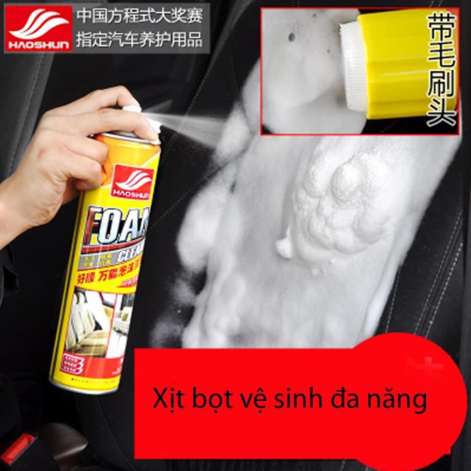 Bình xịt bọt đa năng Foam Cleaner LOẠI TO 650ML vệ sinh nội thất ô tô, nhà cửa ghế da nỉ