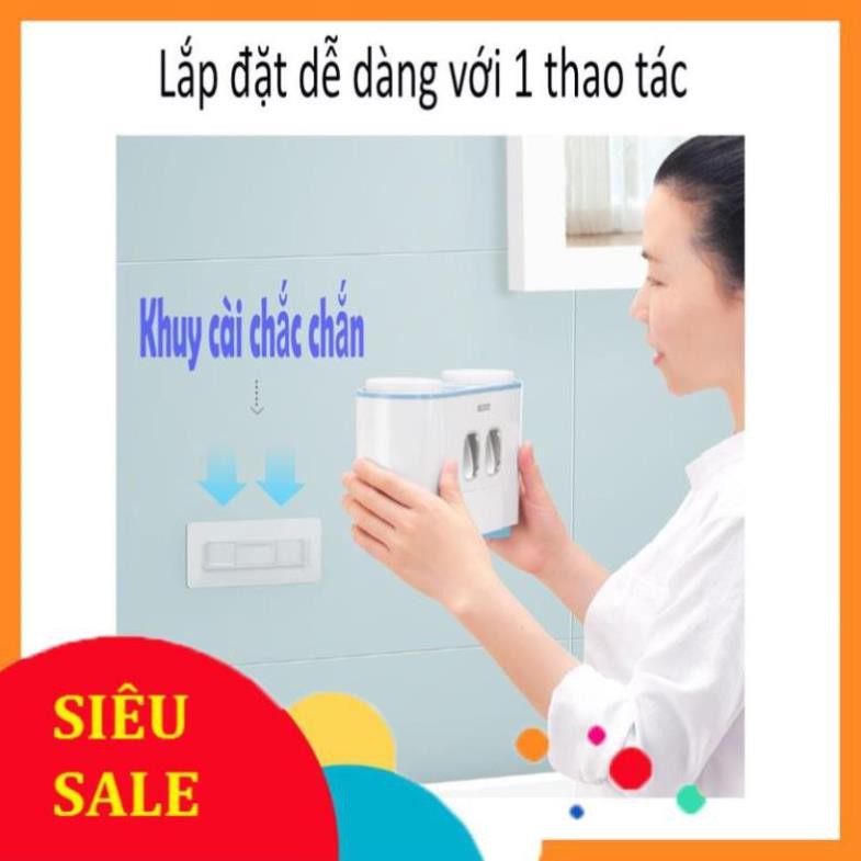 Bộ Nhả Kem Đánh Răng ECOCO Cao Cấp Kèm 2 Cốc, 4 Cốc - 1802