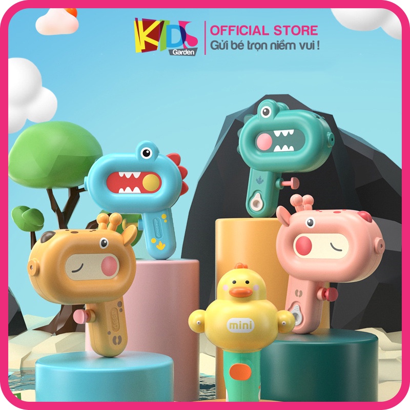 Súng nước đồ chơi cho bé hình động vật khủng long nhiều màu sắc DCVD10 KIDS GARDEN