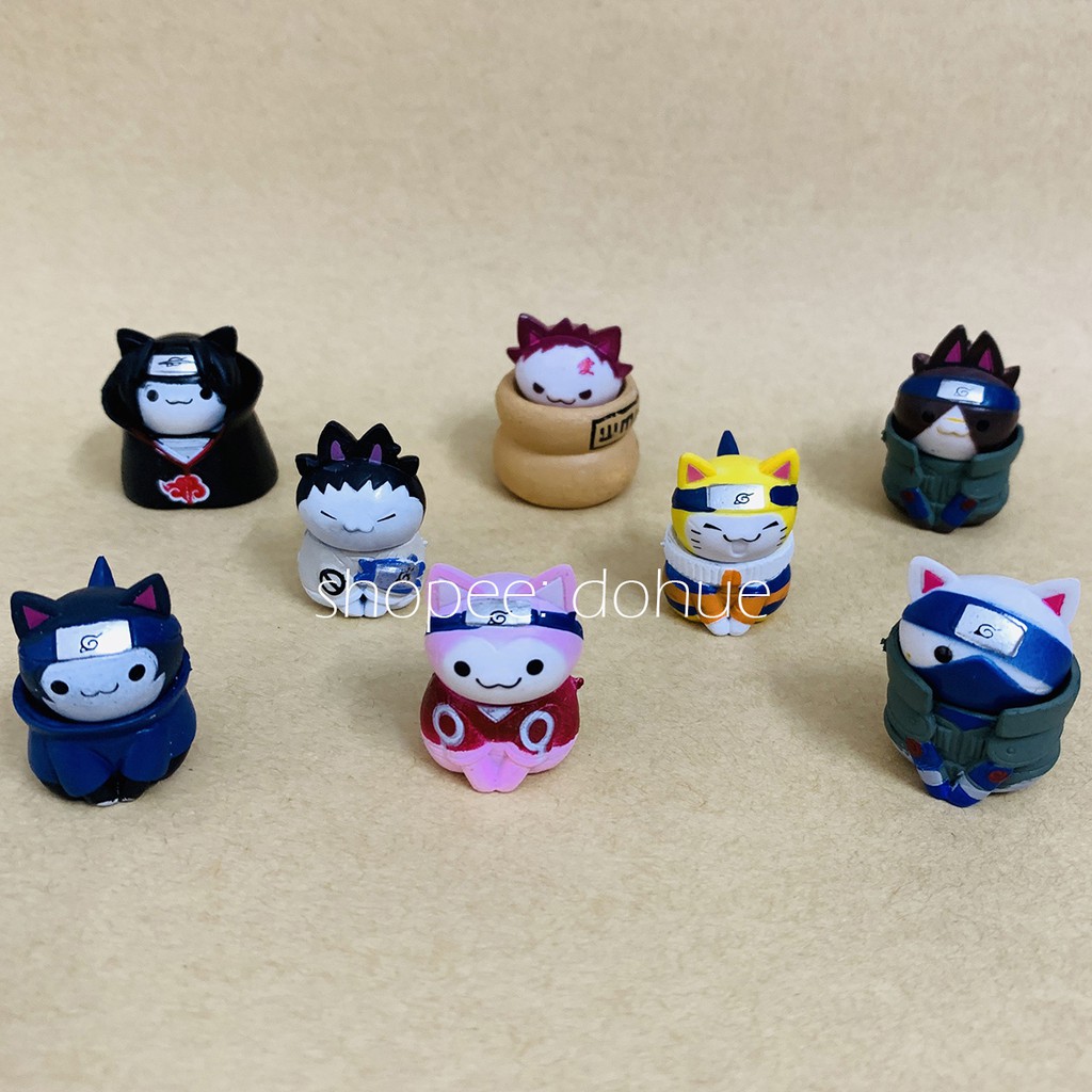 Set 8 Mô Hình Mèo Naruto Tsum Tsum