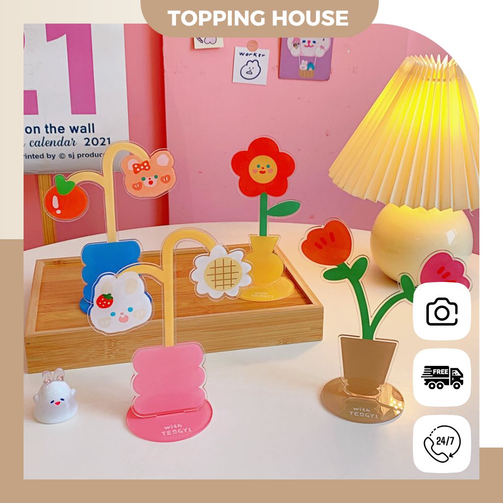 Kẹp Giấy Ghi Chú, Ảnh Decor, Trang Trí Để Bàn, Treo Postcard, Sticker, Thiệp Hoa Khô - Topping House - DC08