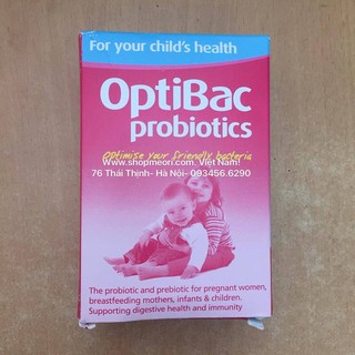 MEN VI SINH OPTIBAC PROBIOTICS CHỐNG TÁO BÓN CHO BÉ TỪ SƠ SINH 30 gói - ANH