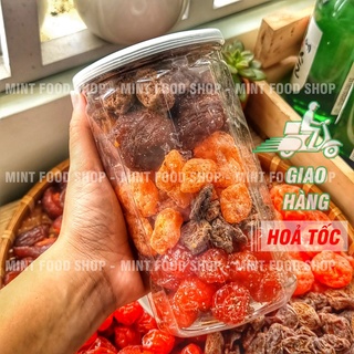 Xí Muội (Ô Mai) Mix 5 Vị (Đào Chẻ, Mận Cơm, XM Mơ, XM Oliu, XM Thái) Lon 500Gr
