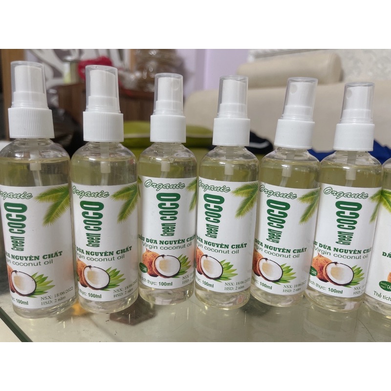 Tinh dầu dừa nguyên chất 100ml ép lạnh Grencoco cực tốt chai xịt