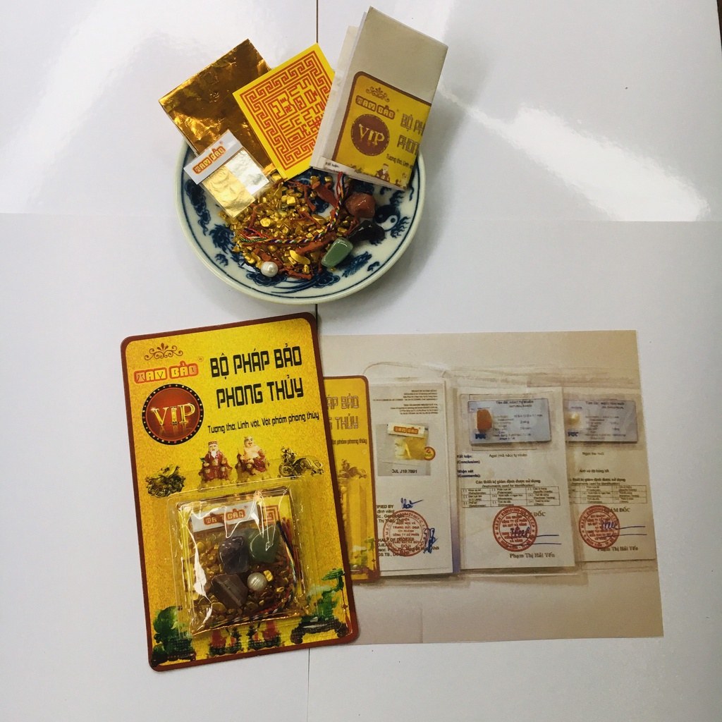 Sx -  Cốt nạp tượng PHÁP BẢO bỏ vào tượng thờ phong thuỷ Thần Tài Thổ Địa, Bộ Thất Bảo cao cấp