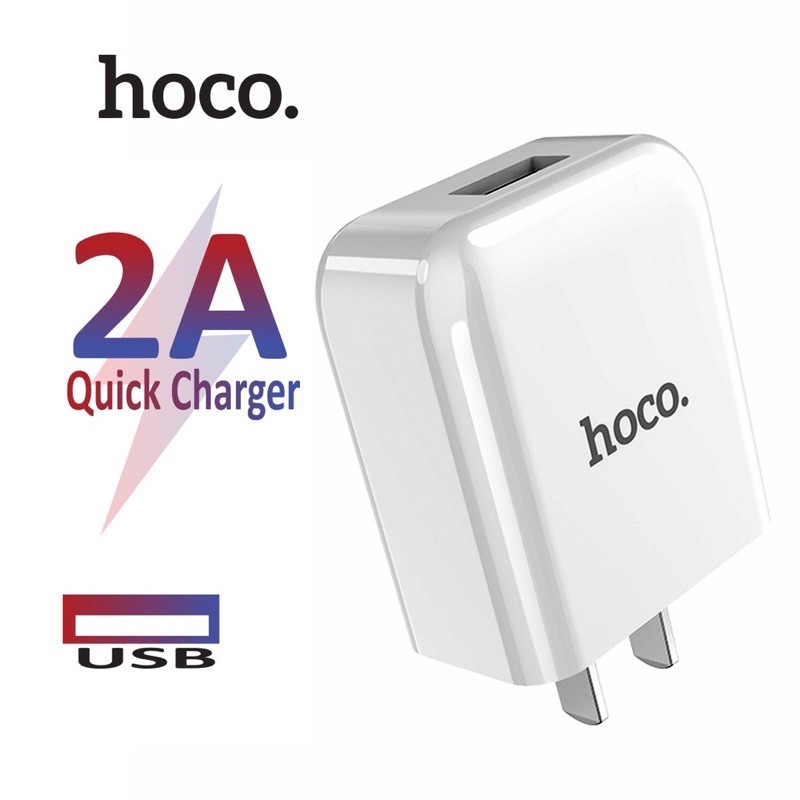 Củ sạc Hoco C49 Sạc tiêu chuẩn 5V/2A tương thích rộng cho Iphone Ipad Huawei Samsung Xiaomi Oppo Hạn chế hư hao pin