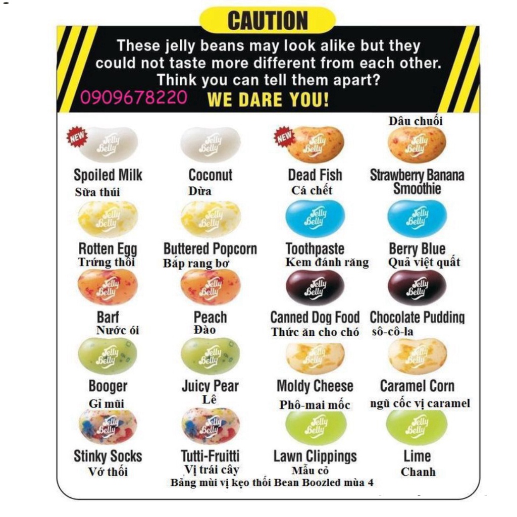 Kẹo thối Bean Boozled Hộp lớn vòng xoay mùa 5 Zmã KM