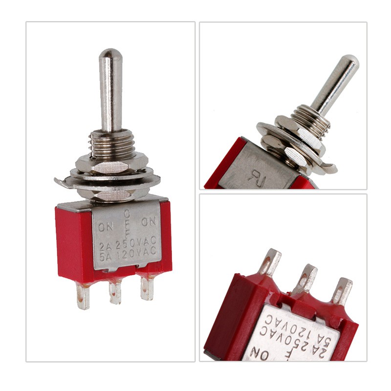 Công tắc đòn bẩy mini 3 chấu SPDT mts-103 3pin AC250V 2A 120v 5A