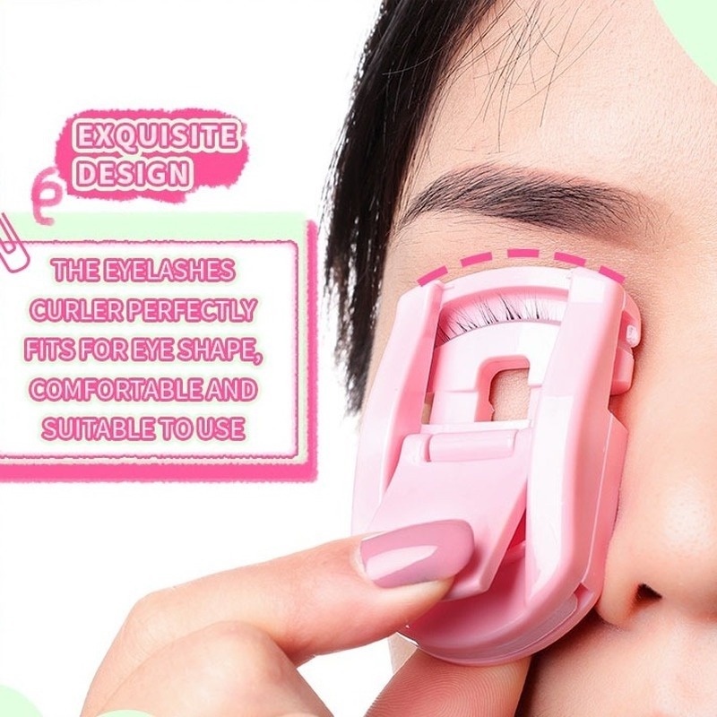 Bộ dụng cụ uốn mi thiết kế nhỏ gọn nhiều màu sắc có băng keo thay thế tiện dụng