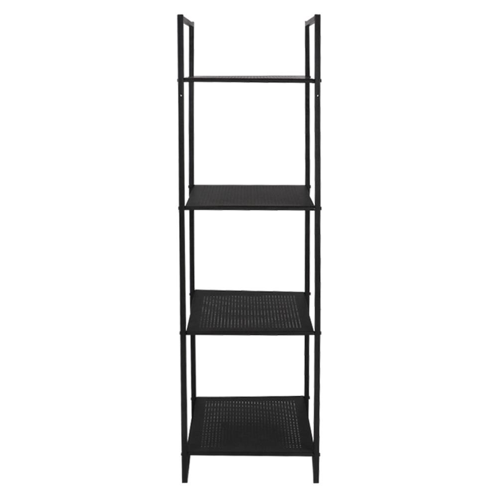 HomeBase FURDINI Kệ 4 tầng bằng thép VITT MOCCA W39,5xH150xD39,5cm màu đen