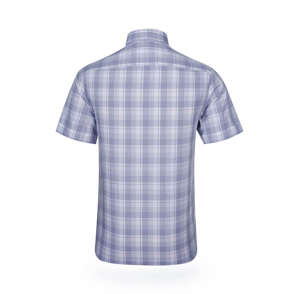 Áo sơ mi nam tay ngắn kẻ caro Khatoco mã A1MN388T2-CNCR066-2209-N | BigBuy360 - bigbuy360.vn