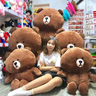 Gấu bông Brown bự chất nhưng mịn màu nâu kích thước 1m