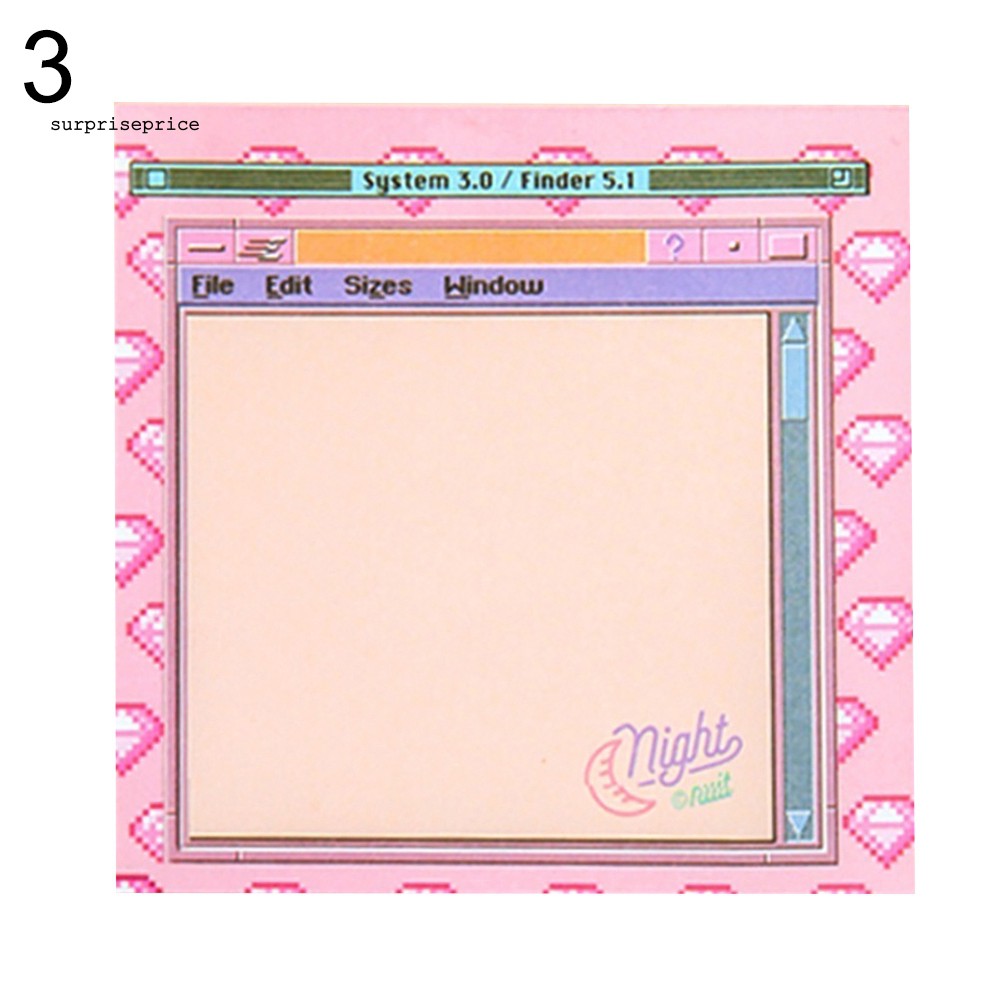 Giấy ghi chú hình máy tính bàn xinh xắn tiện dụng