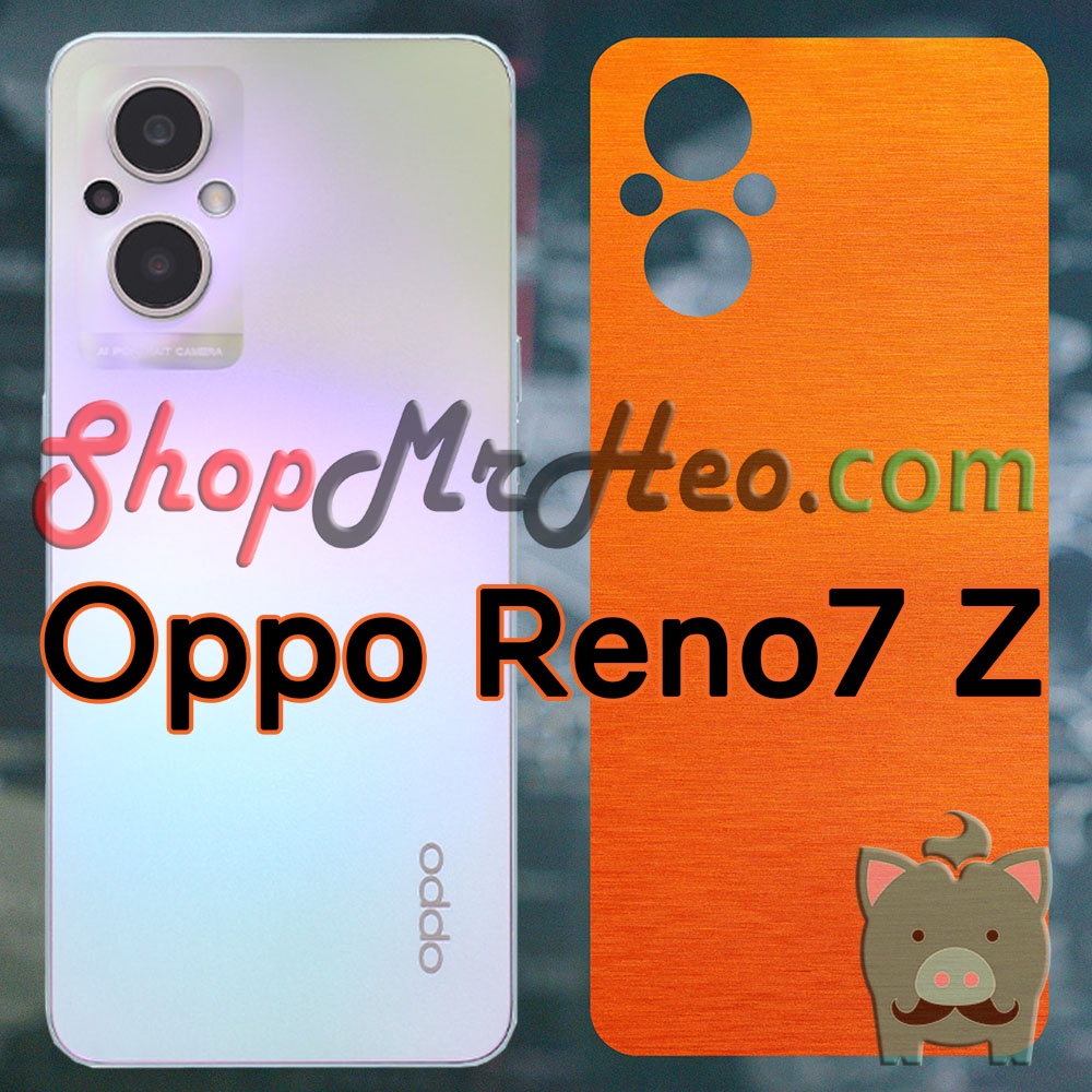 Dán Skin Màu Full Mặt Sau Lưng Và Viền Nhôm Xước Oppo Reno7 Z - Reno 7 Z - Reno 7Z
