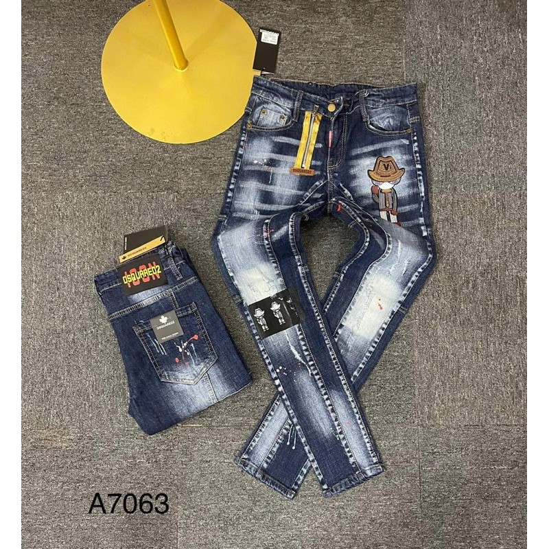 Quần bò biker nam khoá lệch ống côn,quần jean  cao cấp vải co dãn nhẹ cực bền màu,giá rẻ nhiều mẫu Hot New 2021 Mã S308