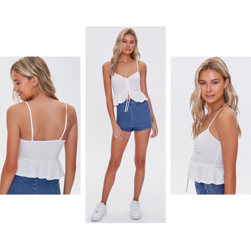 ÁO DÂY PEPLUM CÚP NGỰC THUN GÂN MỀM MỊN F21