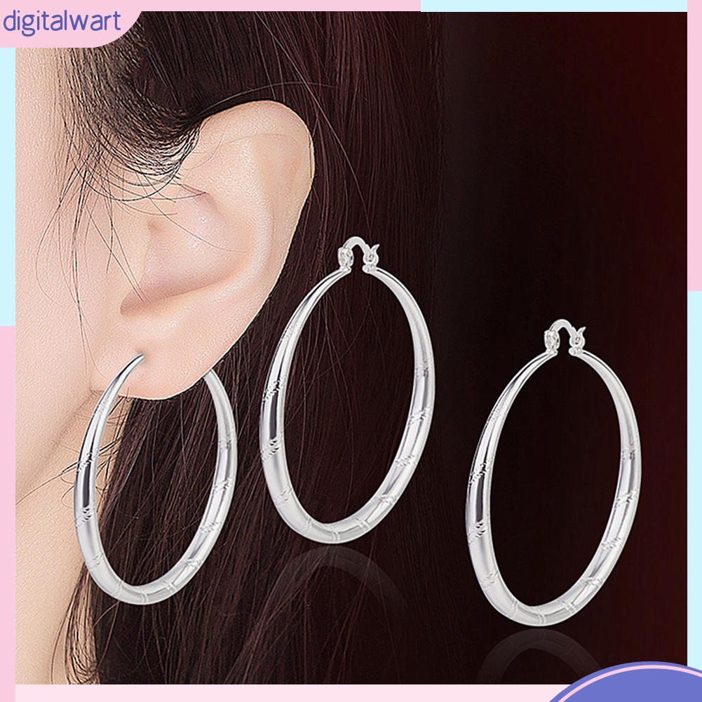 Đôi Khuyên Tai Hình Tròn Lớn Thời Trang Dành Cho Nữ