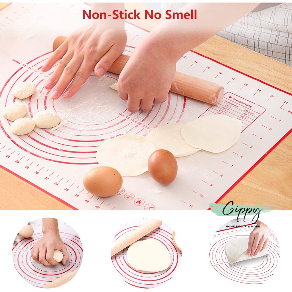 Thảm Silicon nhào bột chống dính, tấm silicon nhào bột tiện dụng làm bánh - Gippy Decor