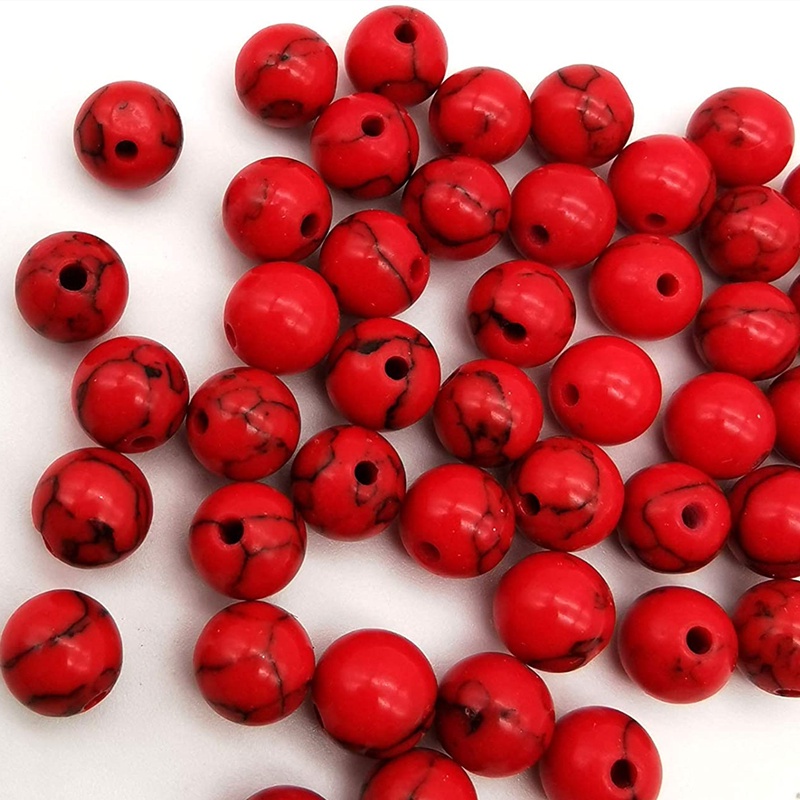 50/100 Hạt đá ngọc lam nhiều màu sắc tùy chọn 4/6mm làm trang sức diy