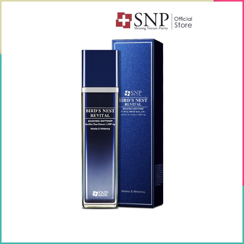 Nước Hoa Hồng SNP Bird's Nest Revital Boosting Softener Hỗ Trợ Dưỡng Sáng Da Cải Thiện Nếp Nhăn - 130ml