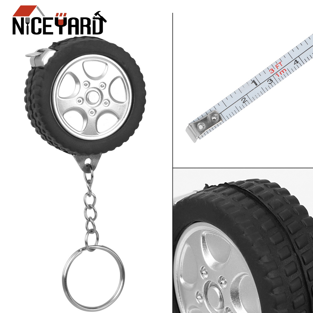1m Thước Dây Mini Đo Độ Dài 1m Hình Lốp Xe Có Thể Thu Gọn Cho Cắm Trại