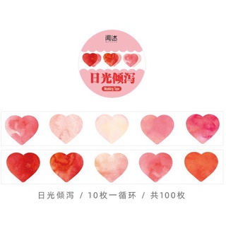 washi chấm dot và washi trái tim