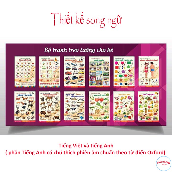 BỘ 6 TRANH TREO TƯỜNG CHO BÉ VỀ THẾ GIỚI XUNG QUANH 14 CHỦ ĐỀ - PHÁT TRIỂN TRÍ TUỆ - 00168