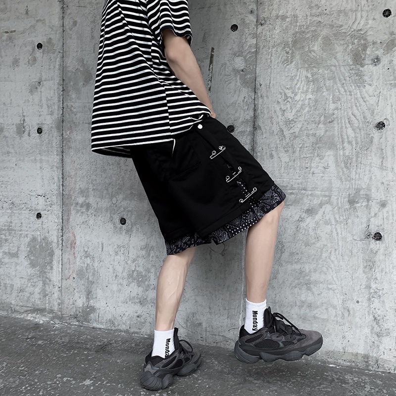 Quần short thể thao phong cách hip hop Hàn Quốc thời trang cho nam