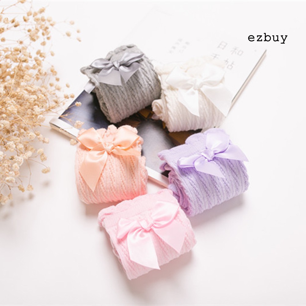 Tất Cổ Cao Đến Đầu Gối Đính Nơ 32cm Thời Trang Cho Bé Gái