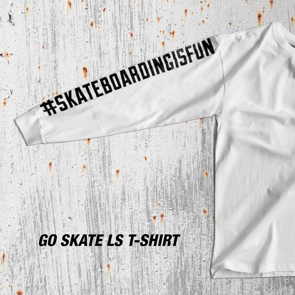 Áo Thun Saigon Skateshop- SAIGON SKATESHOP LET'S GO SKATE WHITE LONGSLEEVE