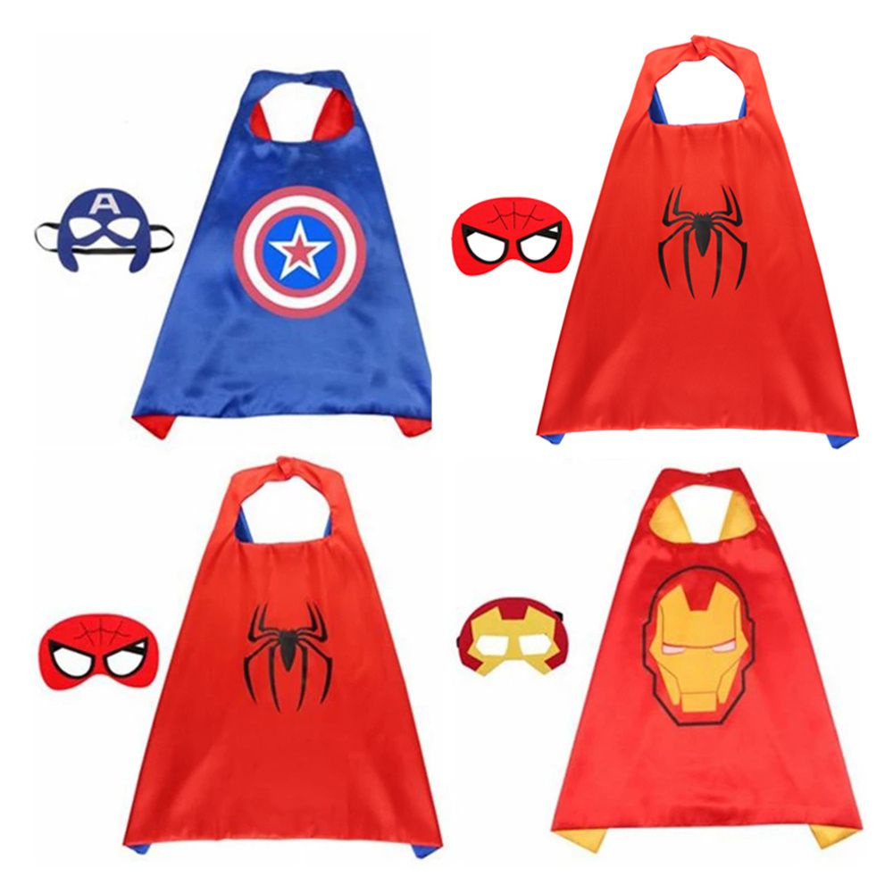 Áo Choàng Hóa Trang Siêu Anh Hùng Marvel Spiderman Iron man Cho Bé