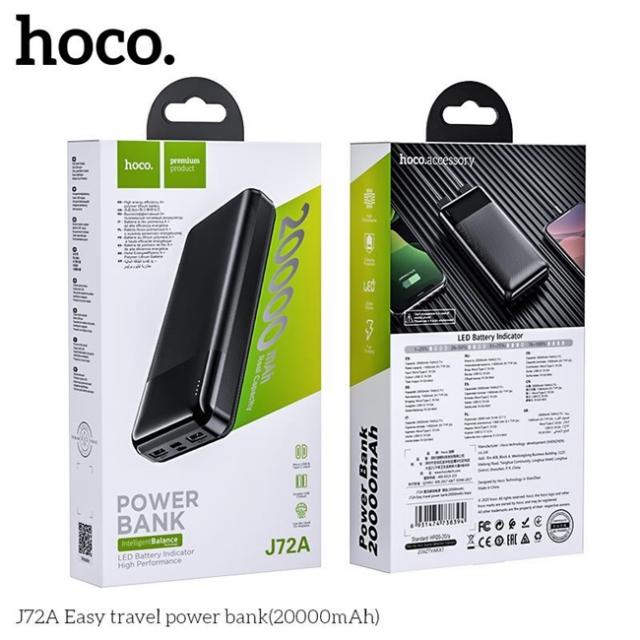 Pin Sạc Dự Phòng 2 Cổng Sạc Nhanh 2A Hoco J72A Cục dung lượng 10000 mAh 20000 mAh Chính Hãng hoco.