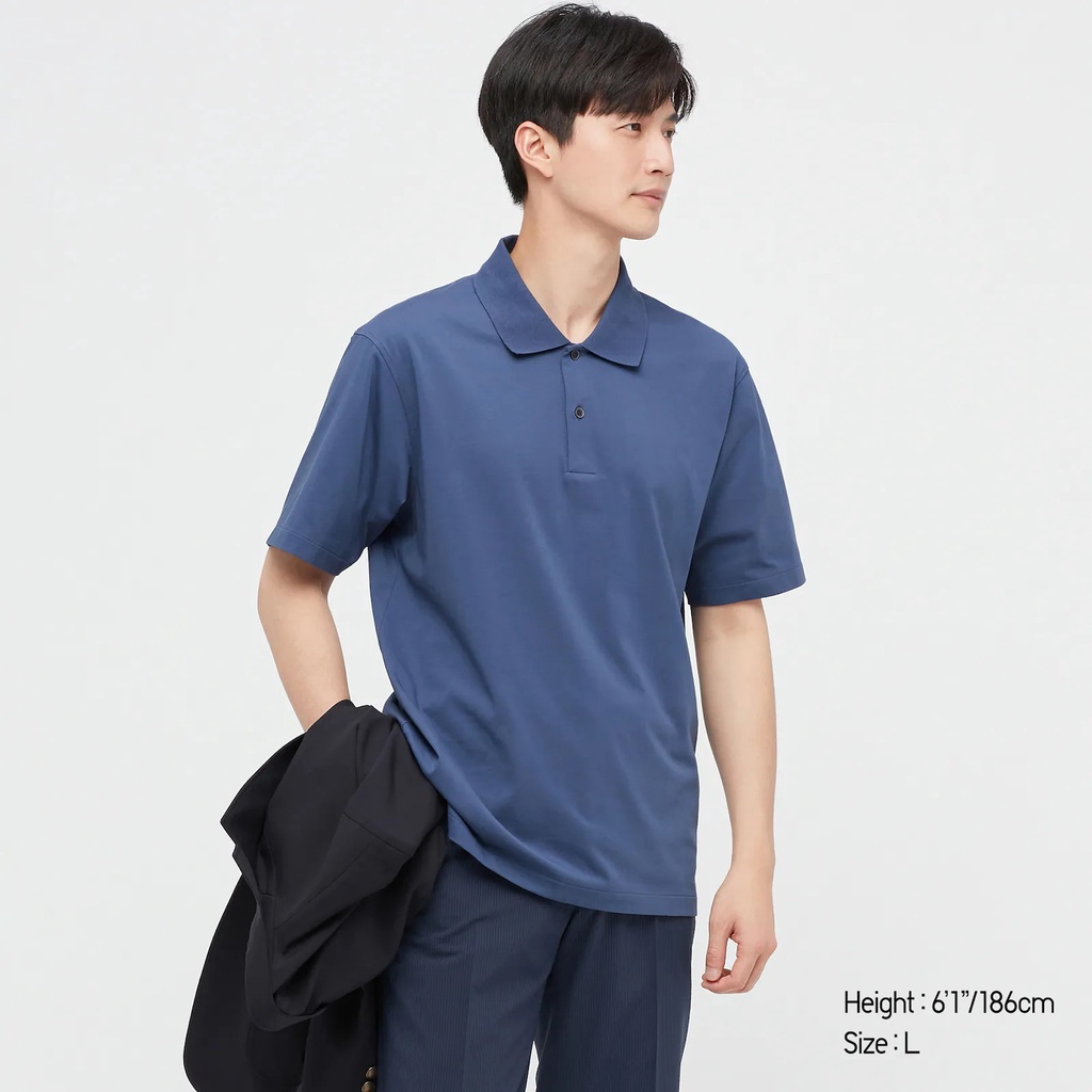 [Auth Uniqlo] Áo Polo Thun Lạnh Airism Tay Ngắn Nam