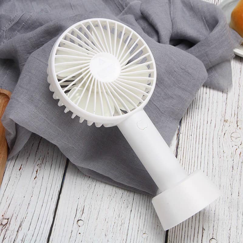 Quạt mini tích điện cầm tay đầy đủ phụ kiện pin, đế, dây sạc