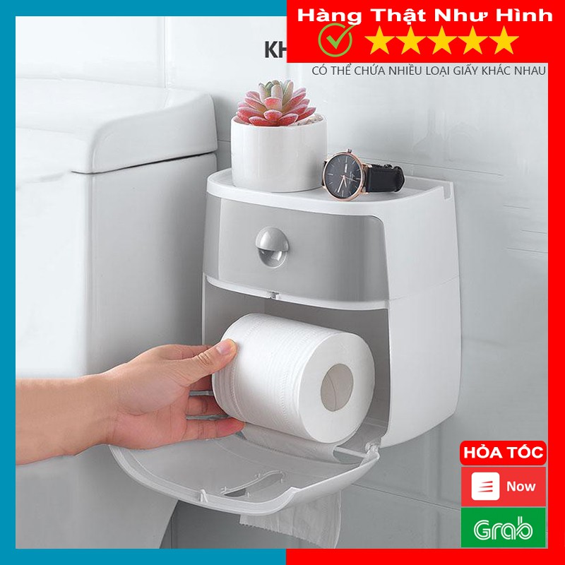 Hộp Đựng Giấy Vệ Sinh Dán Tường Cao Cấp 2 Tầng Trong Phòng Tắm, Nhà Vệ Sinh Ecoco - MTDDT