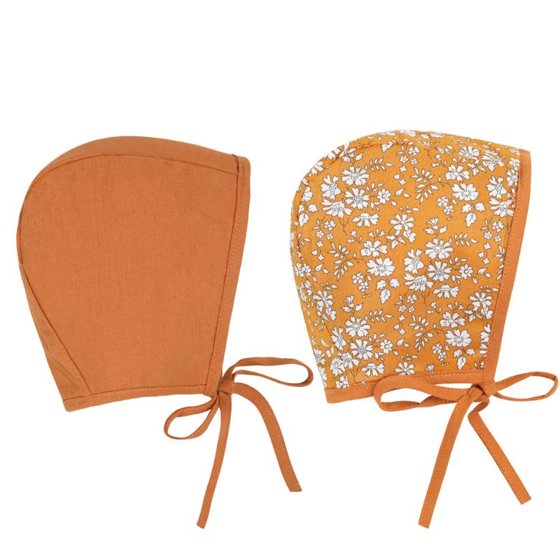 Mũ Cotton Hai Mặt Đính Hoa Thủ Công Giữ Ấm Mùa Đông Cho Bé Gái