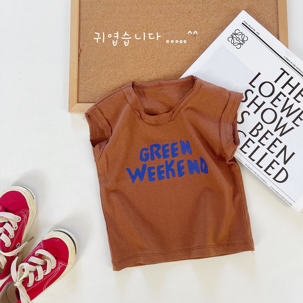 Áo ba lỗ GREEN WEEK, Áo sát nách cho bé chất cotton cực mát từ 7-27kg - LILA KIDS