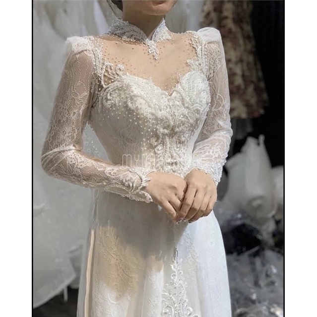 Bộ áo dài cô dâu 6 tà