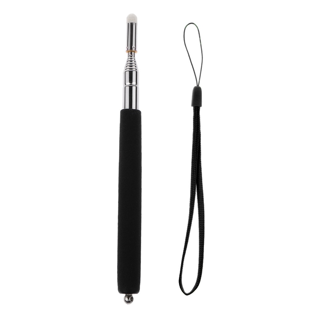 Extendable 1M Telescopic Handheld Classroom Whiteboard Pointer - Black