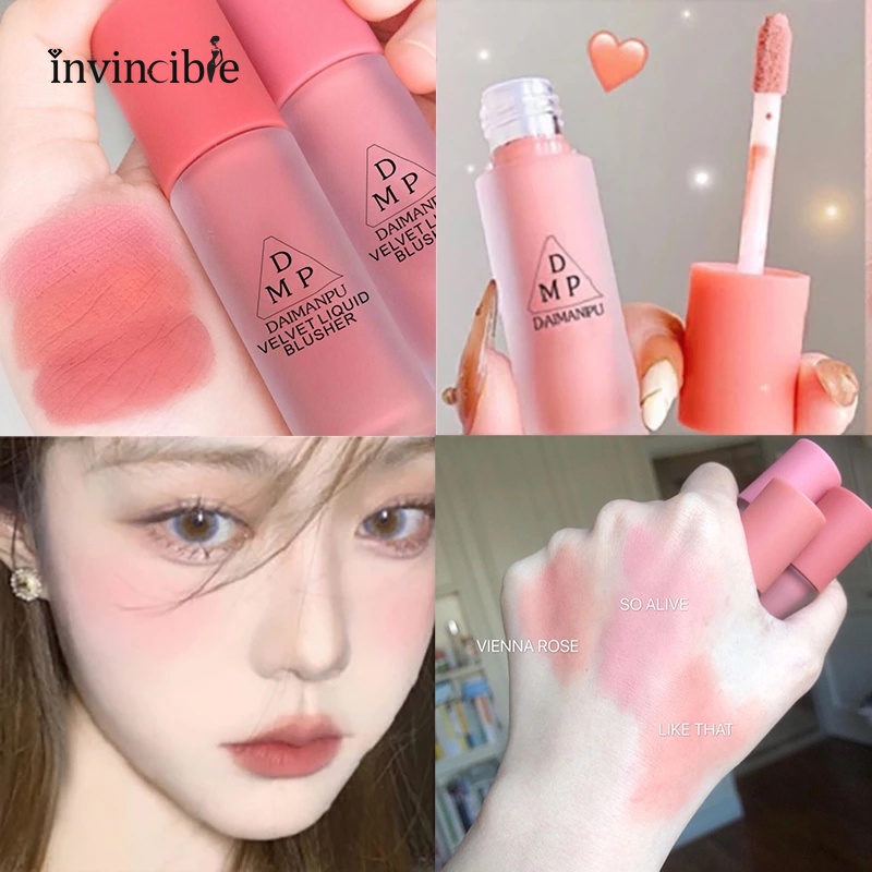 [Hàng mới về] Kem má hồng trang điểm dạng lỏng mềm mịn màu sắc tự nhiên lì tạo khối thời trang