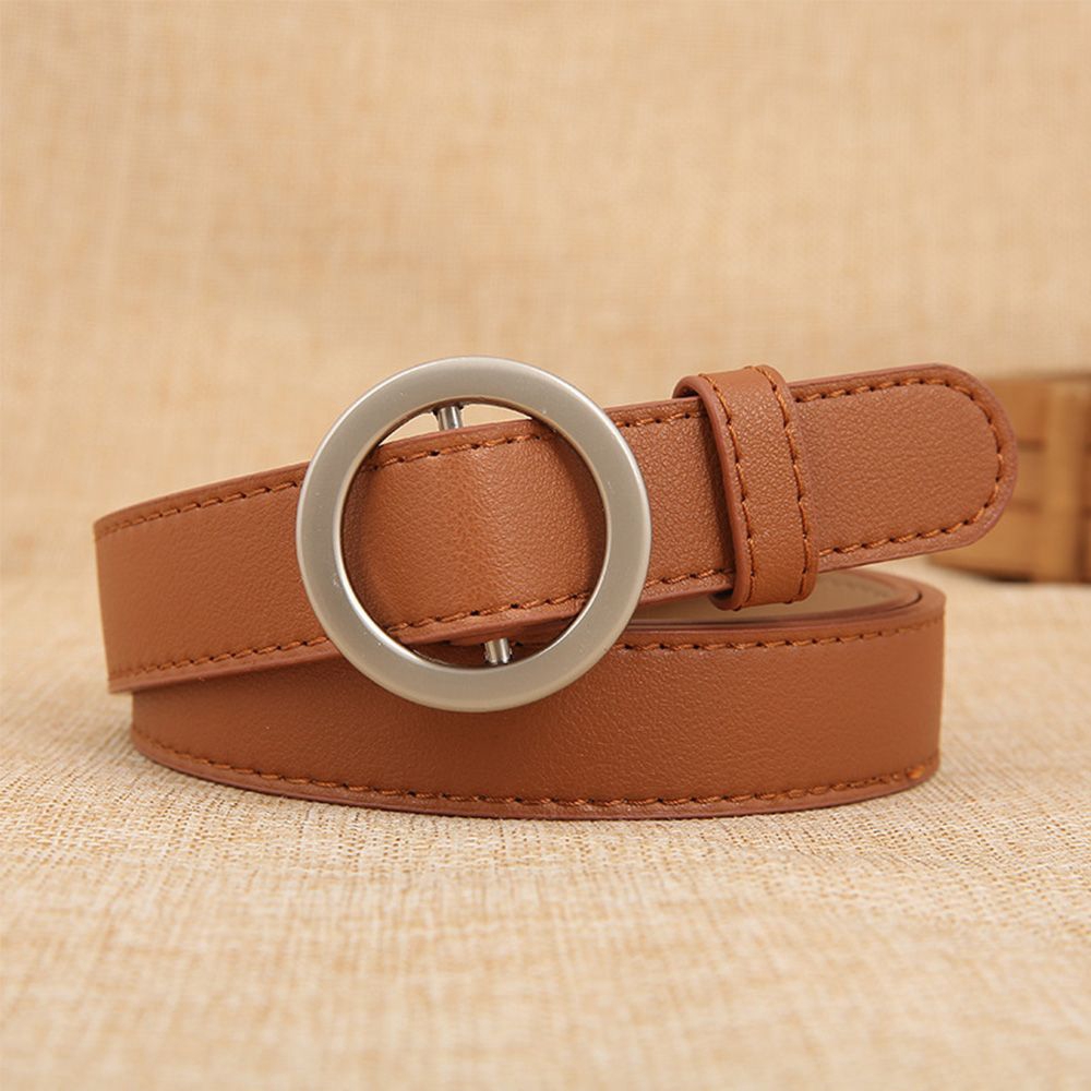 FORBETTER Design Fashion Female PU Leather Solid Belt