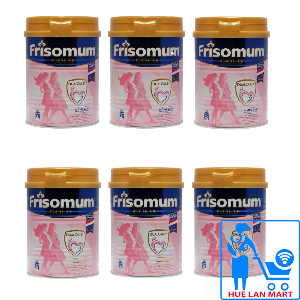 [CHÍNH HÃNG] Combo 3 Hộp Sữa Bột Frisomum Gold Dualcare+ Hương Vani/Cam Hộp 400g (Dành cho mẹ mang thai và cho con bú)