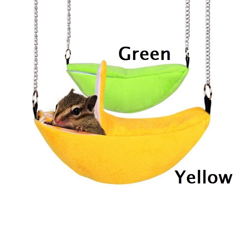 Võng treo ấm áp hình trái chuối cho chuột Hamster