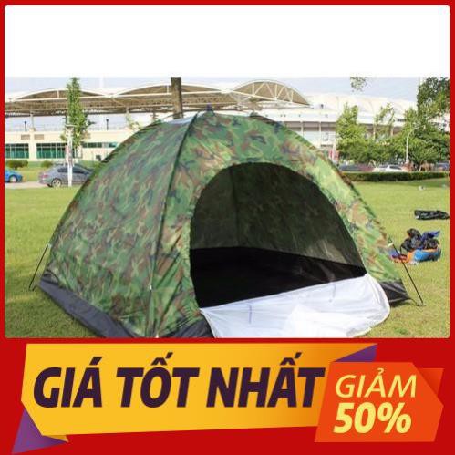 [ XẢ HÀNG ] Lều Cắm Trại 4 Người Rằn Ri Bộ Đội Cực Chất, Lều Phượt